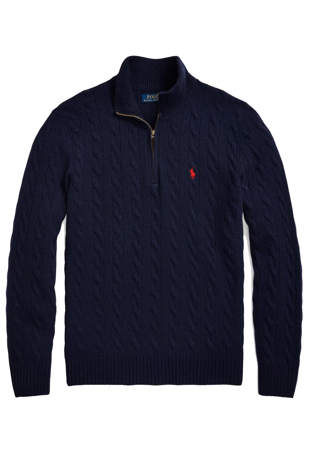 POLO RALPH LAUREN Maglia a trecce con cerniera