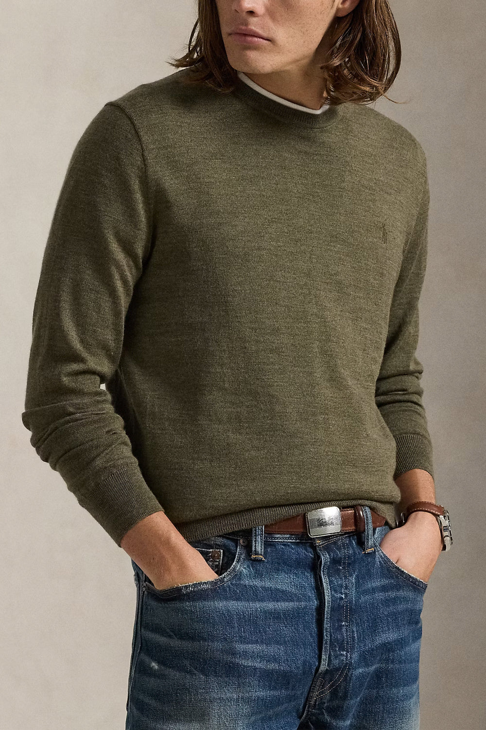 POLO RALPH LAUREN Maglia girocollo lana lavabile Slim-Fit
