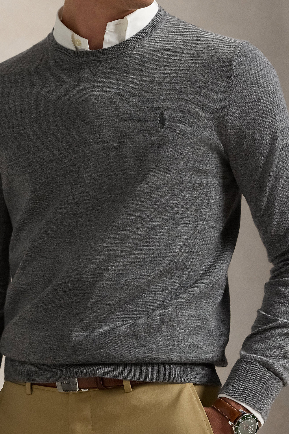 POLO RALPH LAUREN Maglia girocollo lana lavabile Slim-Fit Uncategorized POLO RALPH LAUREN