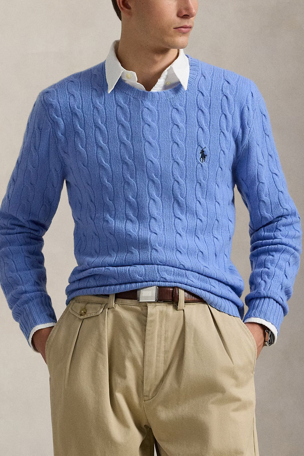 POLO RALPH LAUREN Maglia in lana e cashmere a trecce