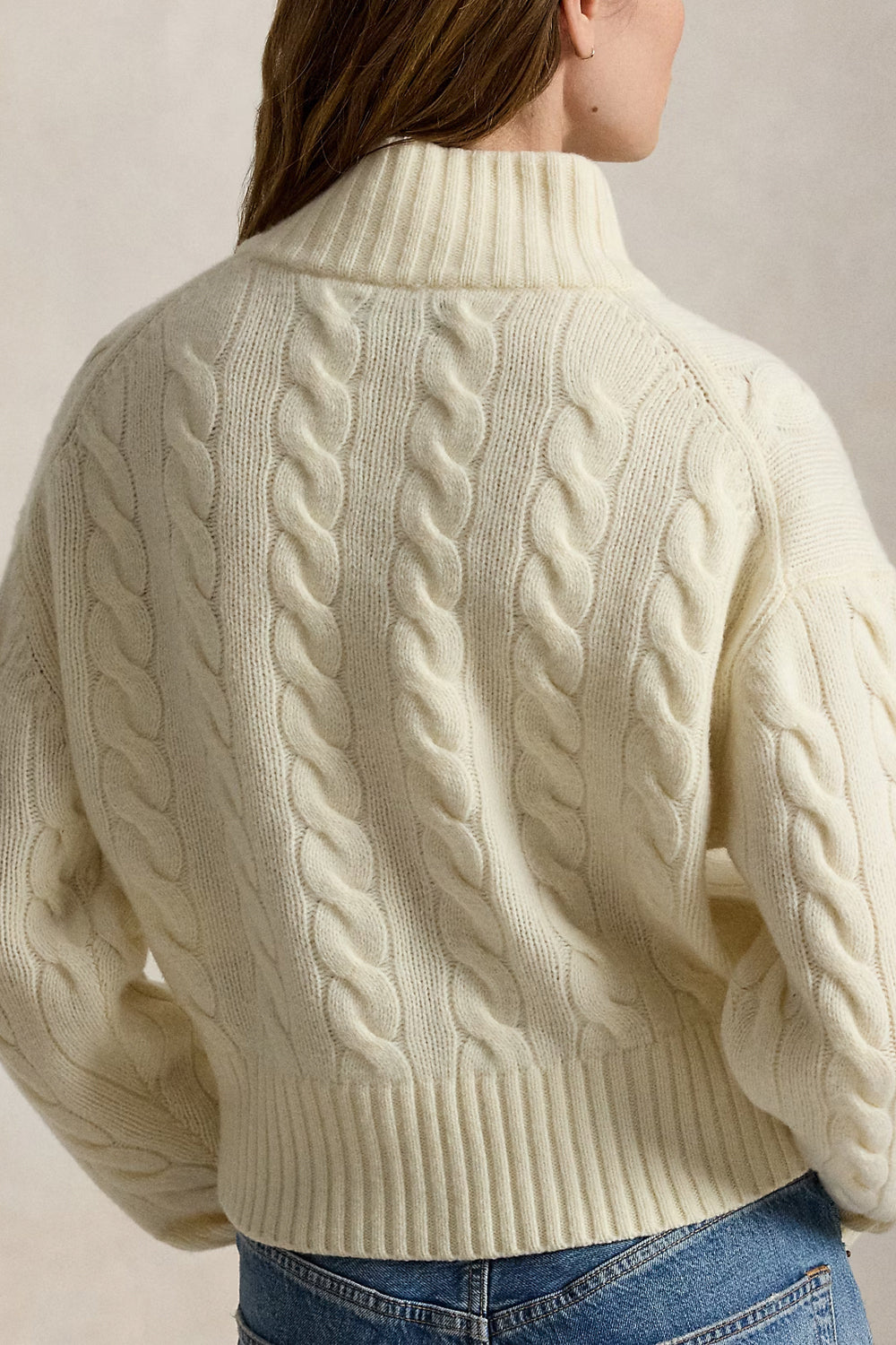 POLO RALPH LAUREN Maglia in lana e cashmere a trecce