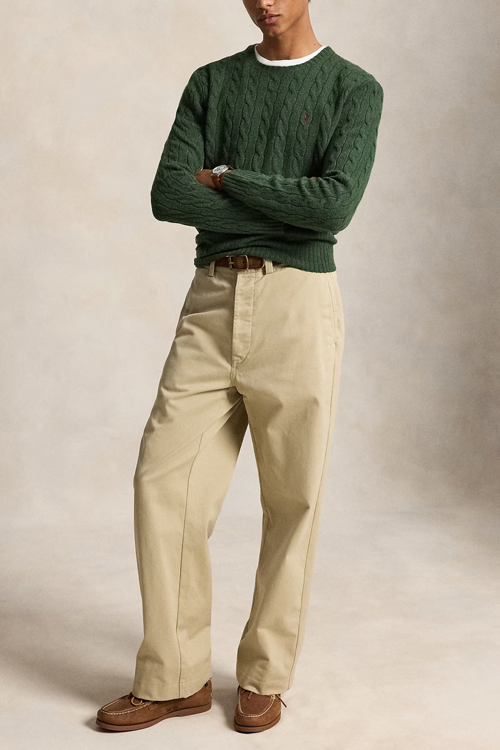 POLO RALPH LAUREN Maglia in lana e cashmere a trecce