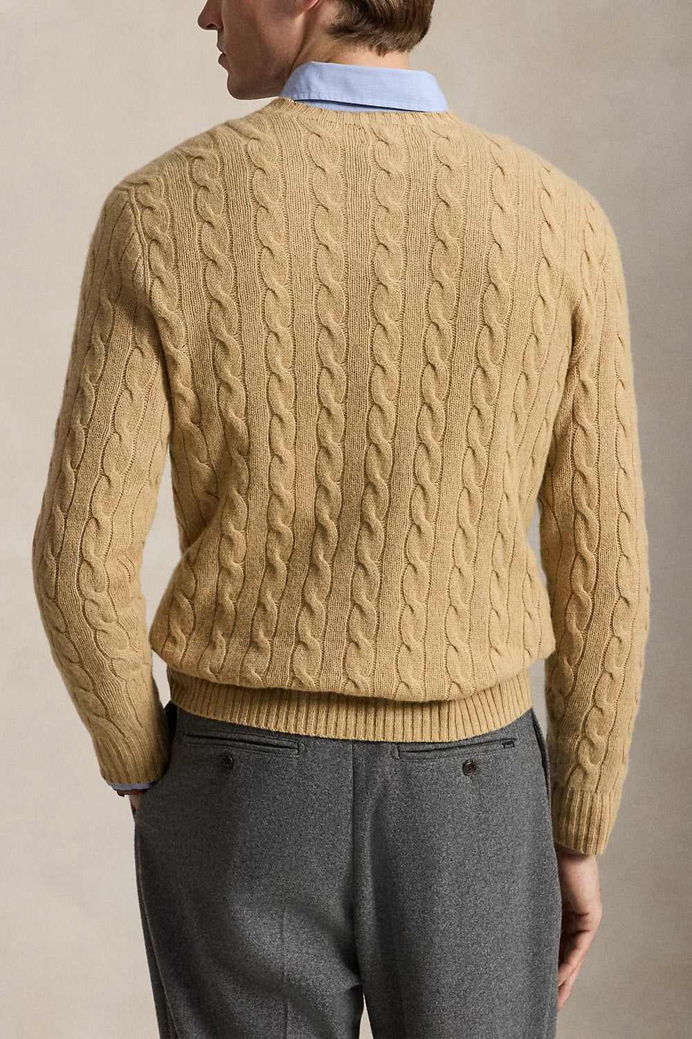POLO RALPH LAUREN Maglia in lana e cashmere a trecce