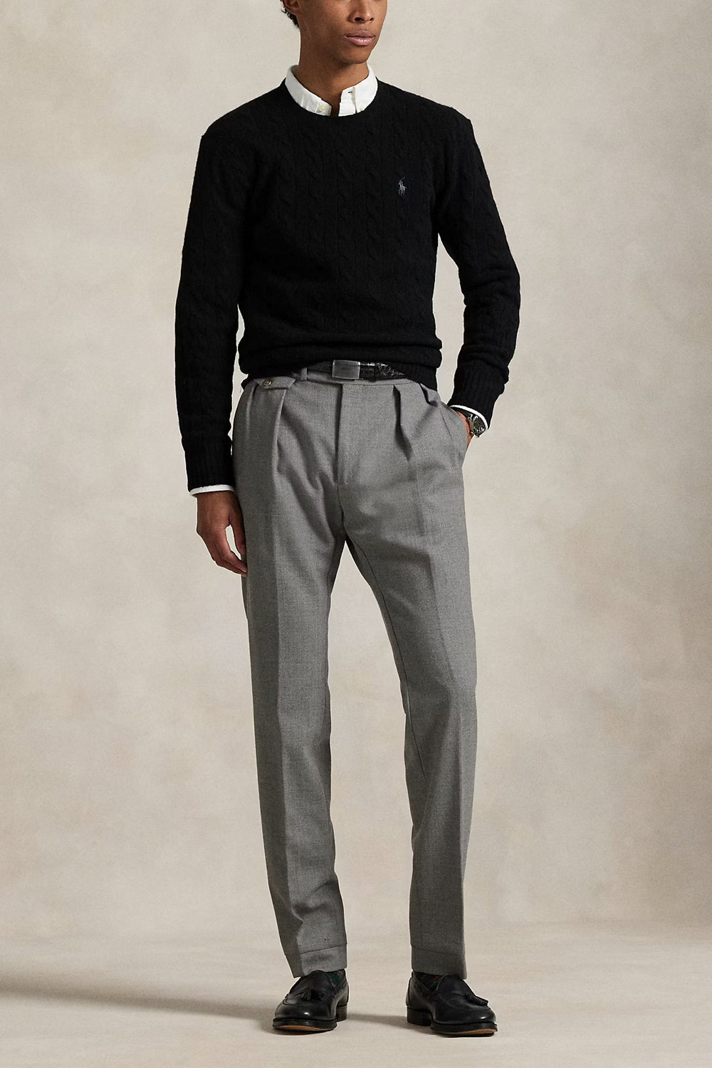 POLO RALPH LAUREN Maglia in lana e cashmere a trecce