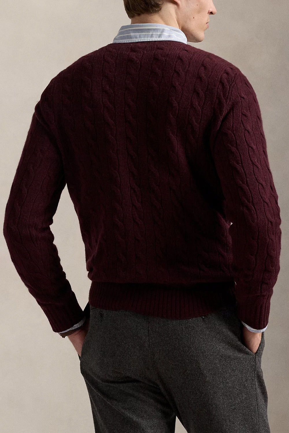 POLO RALPH LAUREN Maglia in lana e cashmere a trecce