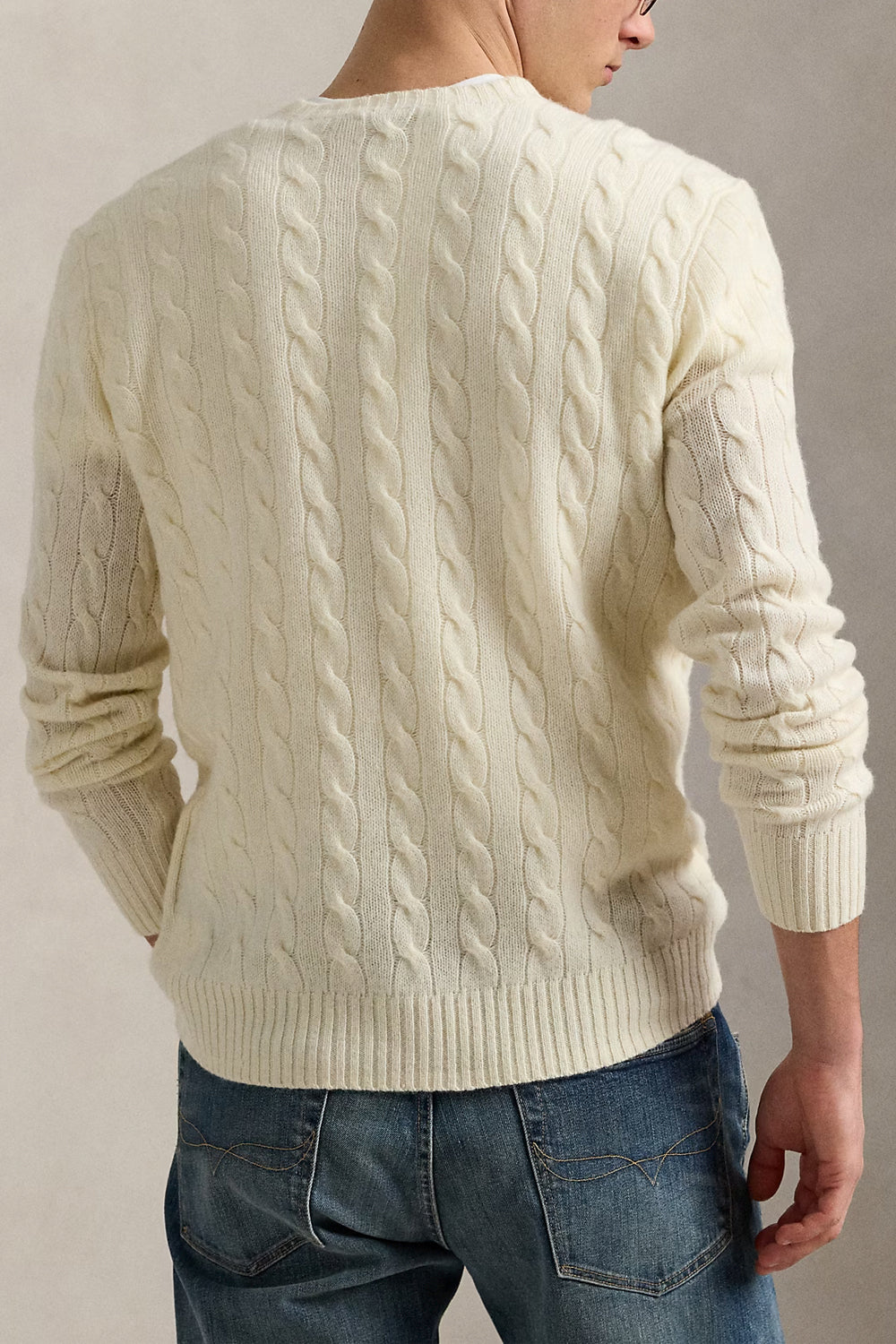 POLO RALPH LAUREN Maglia in lana e cashmere a trecce