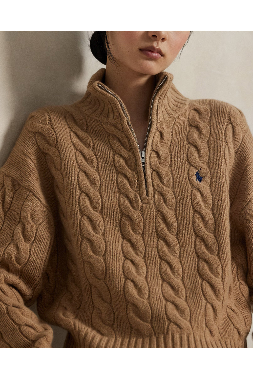 POLO RALPH LAUREN Maglia in lana e cashmere a trecce