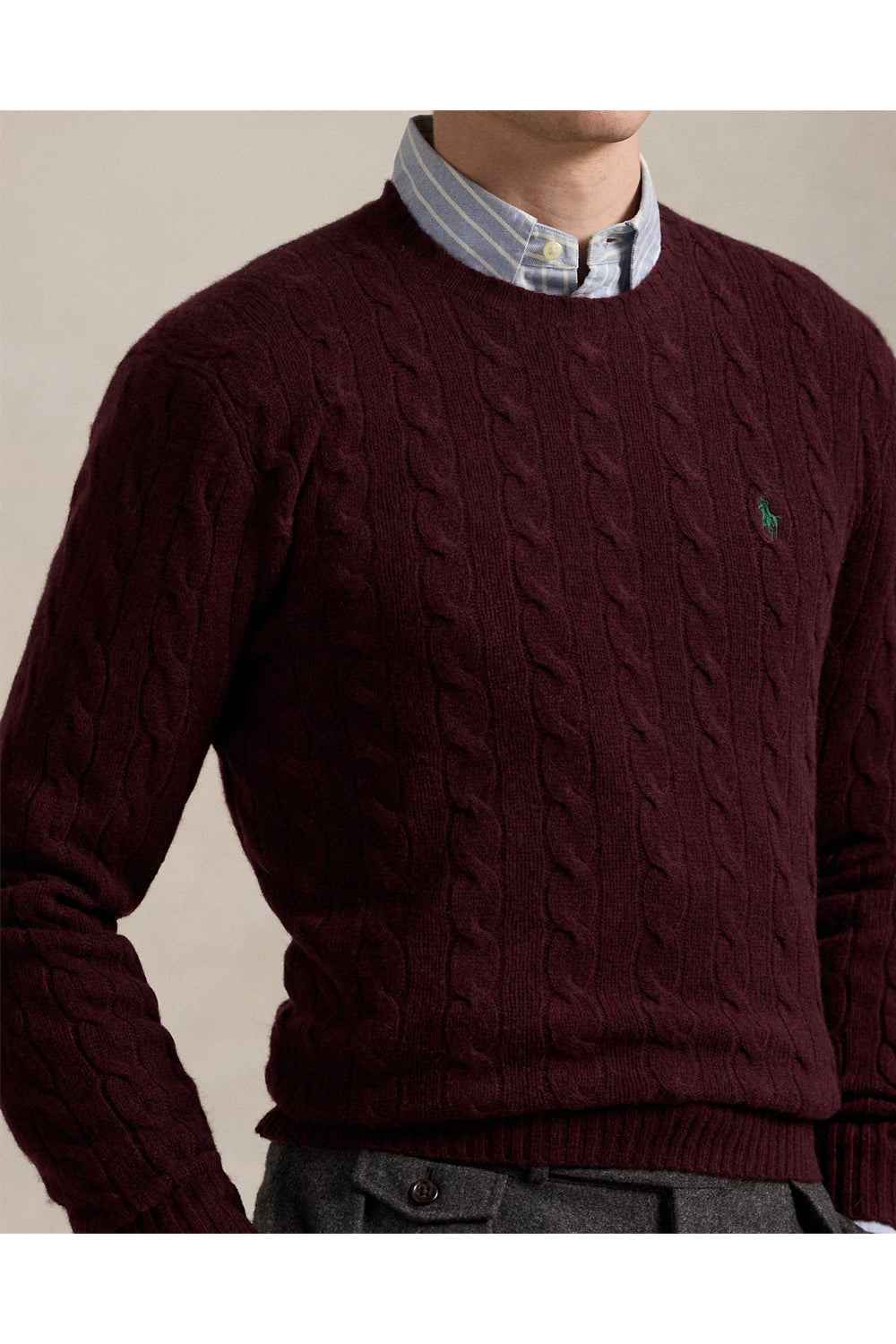 POLO RALPH LAUREN Maglia in lana e cashmere a trecce