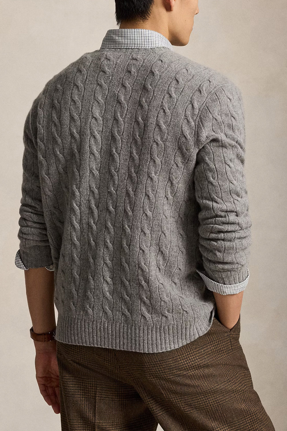 POLO RALPH LAUREN Maglia in lana e cashmere a trecce