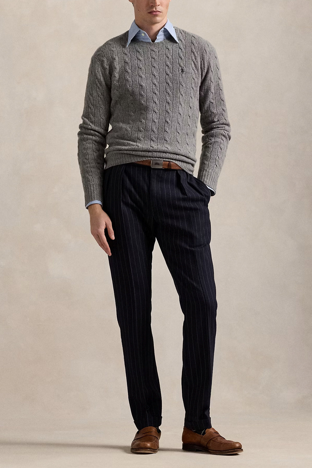 POLO RALPH LAUREN Maglia in lana e cashmere a trecce
