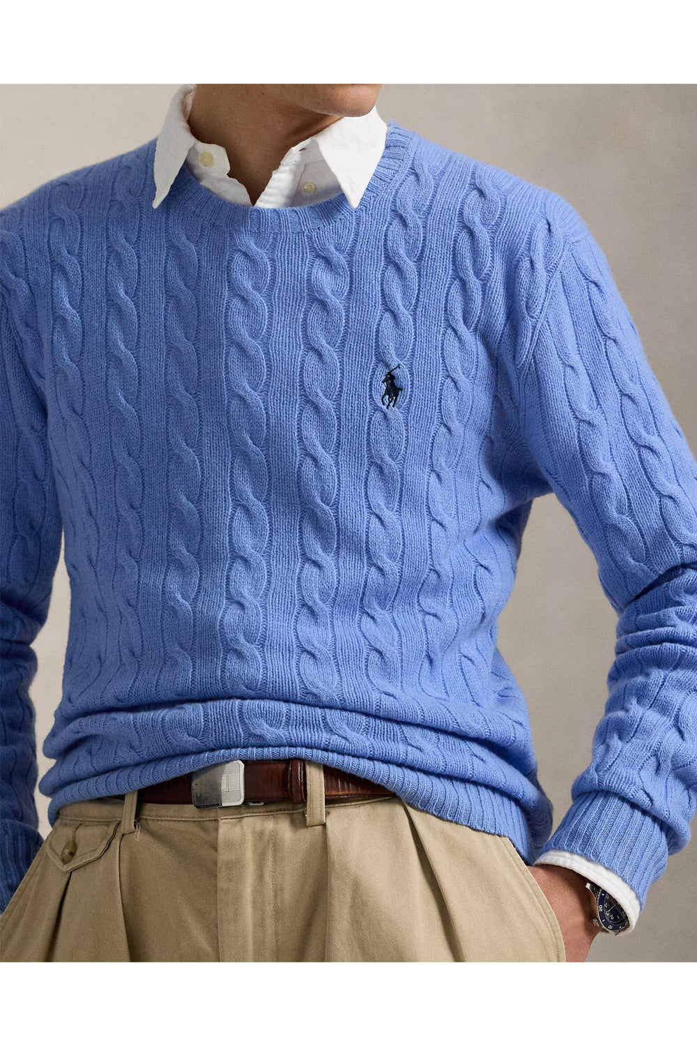 POLO RALPH LAUREN Maglia in lana e cashmere a trecce