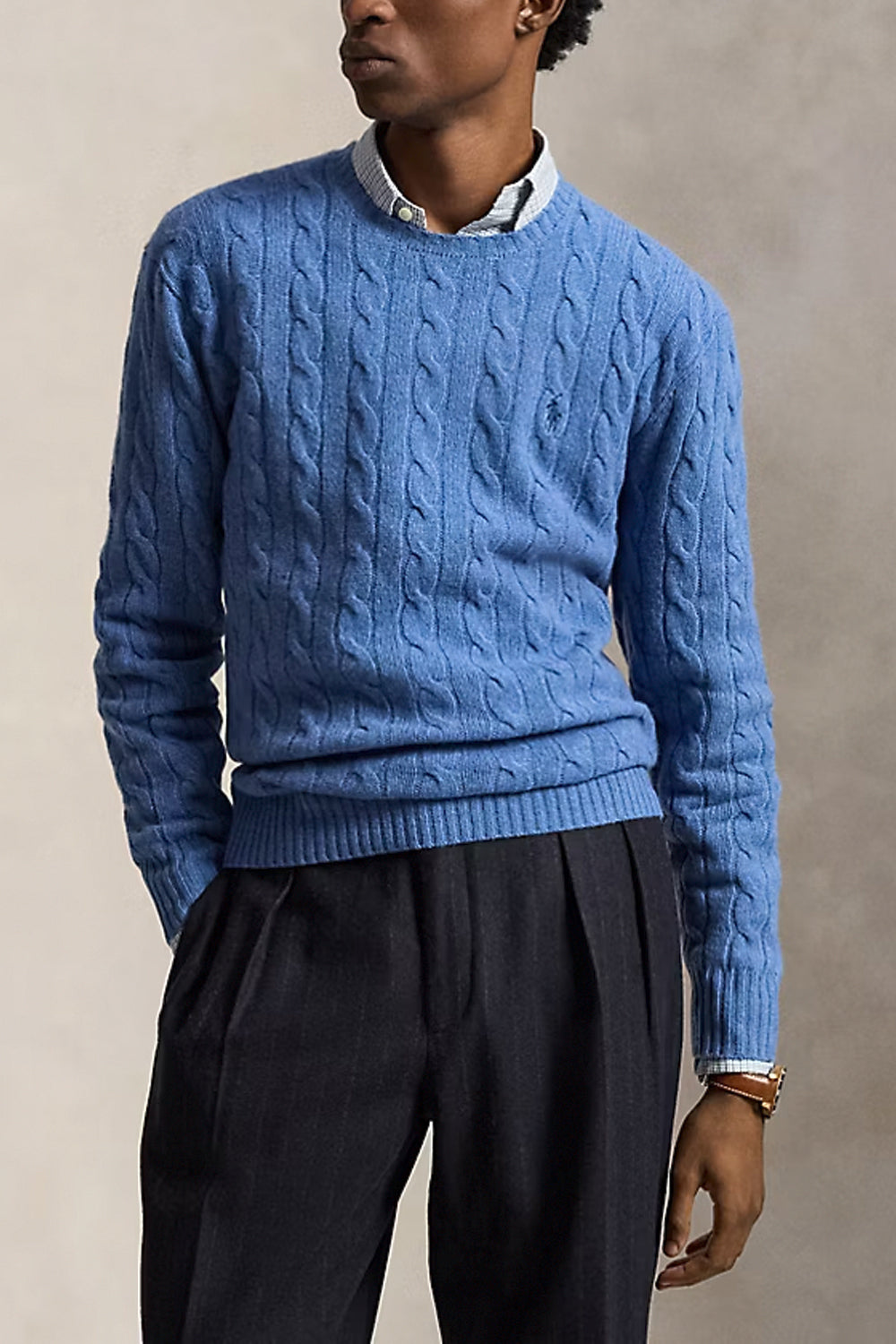 POLO RALPH LAUREN Maglia in lana e cashmere a trecce