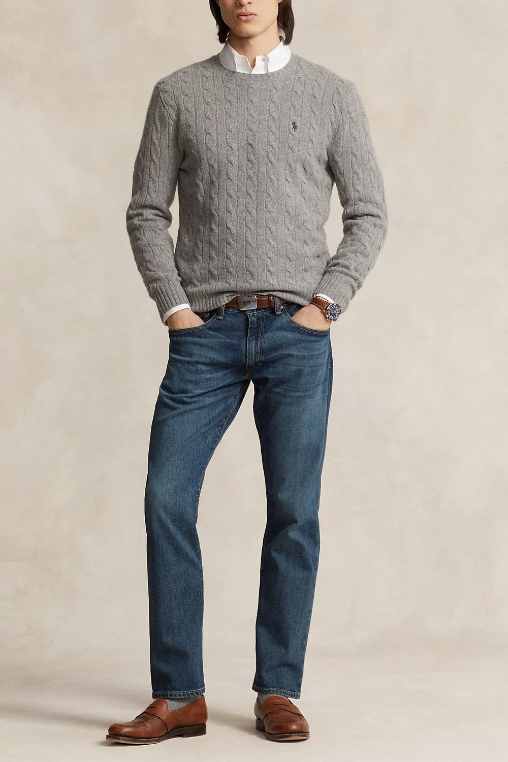 POLO RALPH LAUREN Maglia in lana e cashmire a trecce Uncategorized POLO RALPH LAUREN