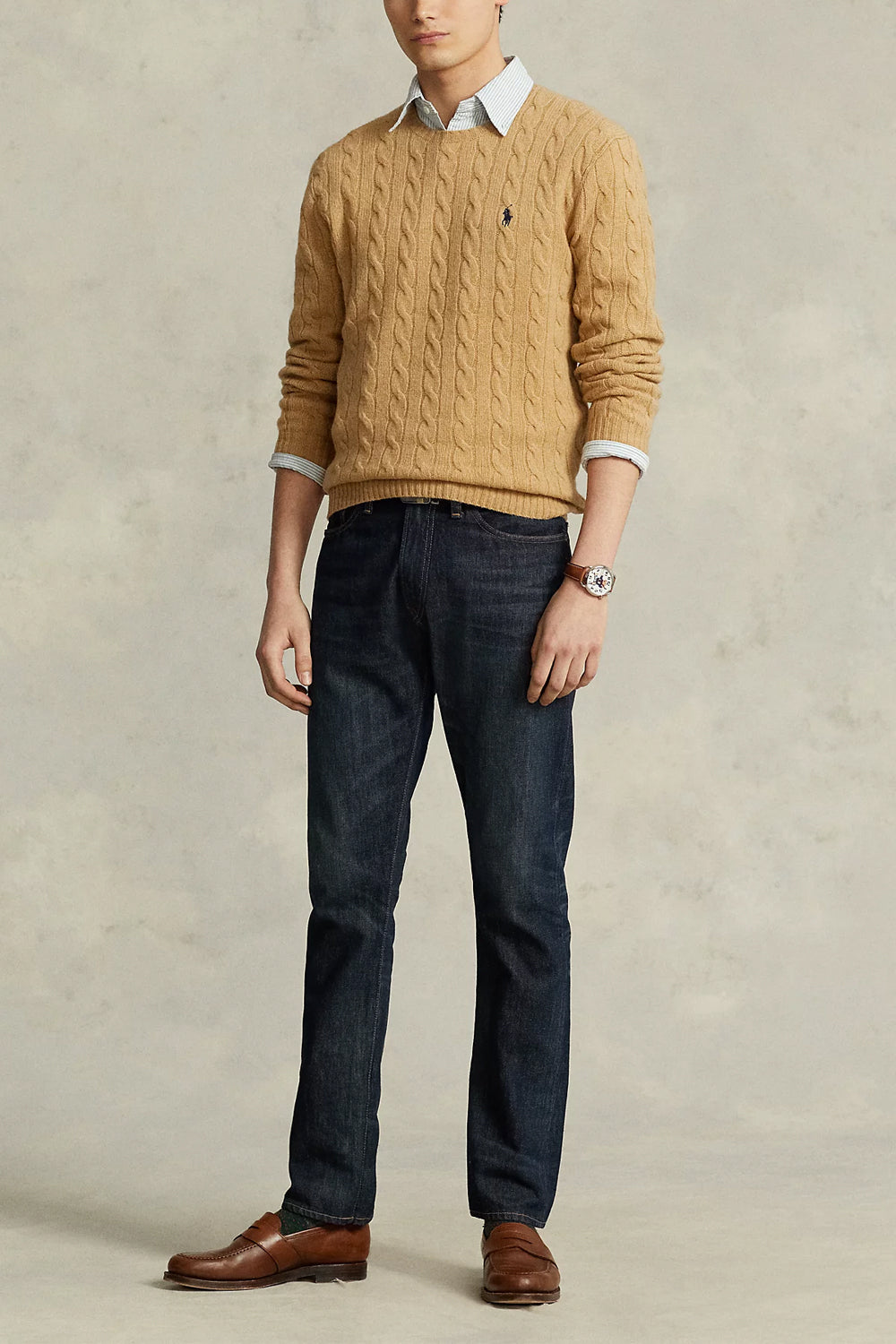 POLO RALPH LAUREN Maglia in lana e cashmire a trecce Uncategorized POLO RALPH LAUREN