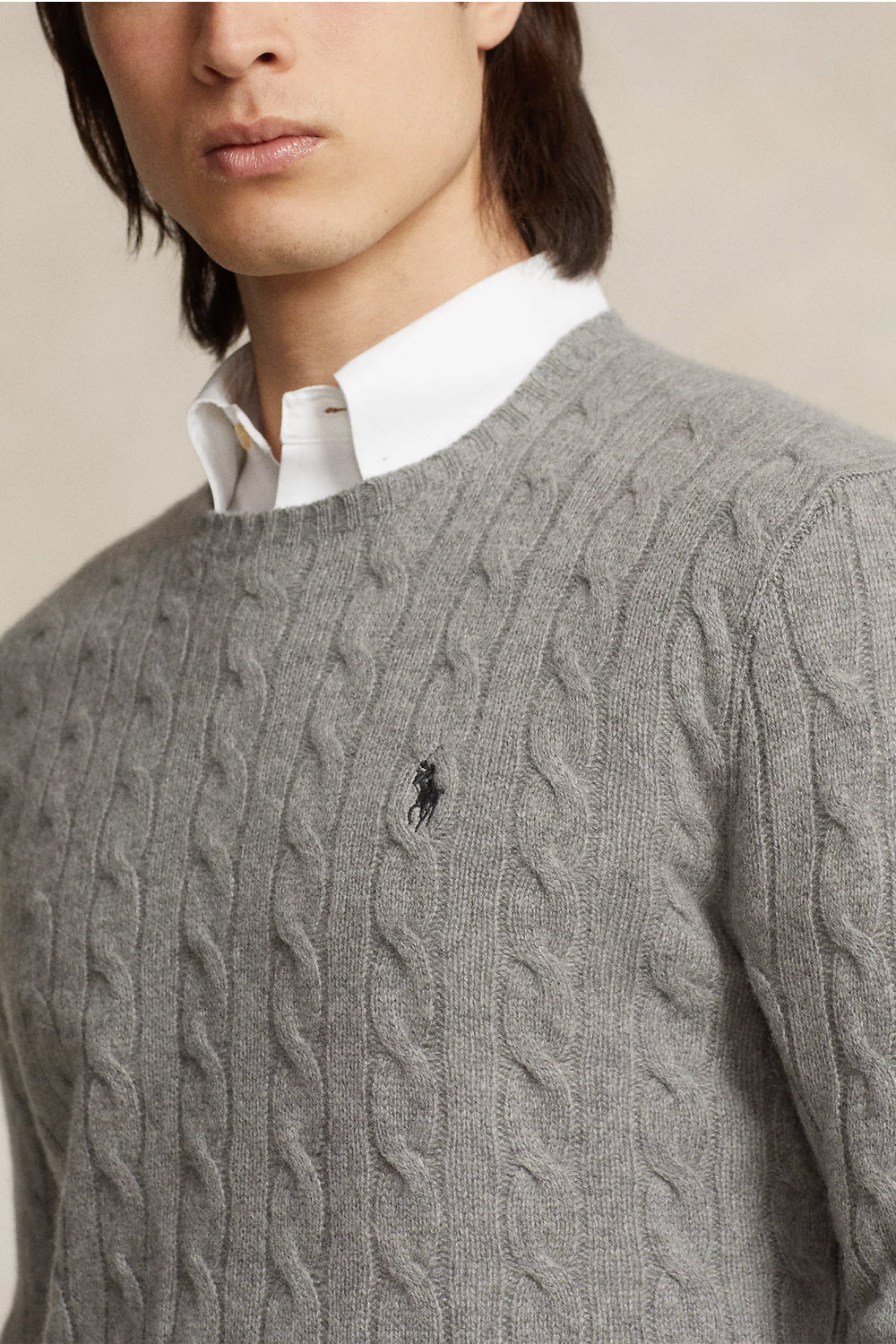 POLO RALPH LAUREN Maglia in lana e cashmire a trecce Uncategorized POLO RALPH LAUREN