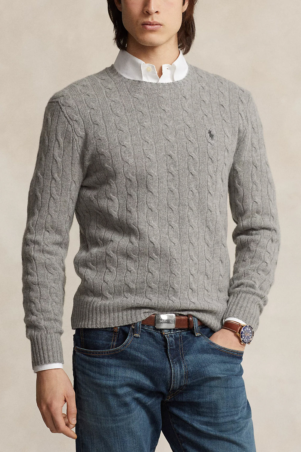 POLO RALPH LAUREN Maglia in lana e cashmire a trecce Uncategorized POLO RALPH LAUREN