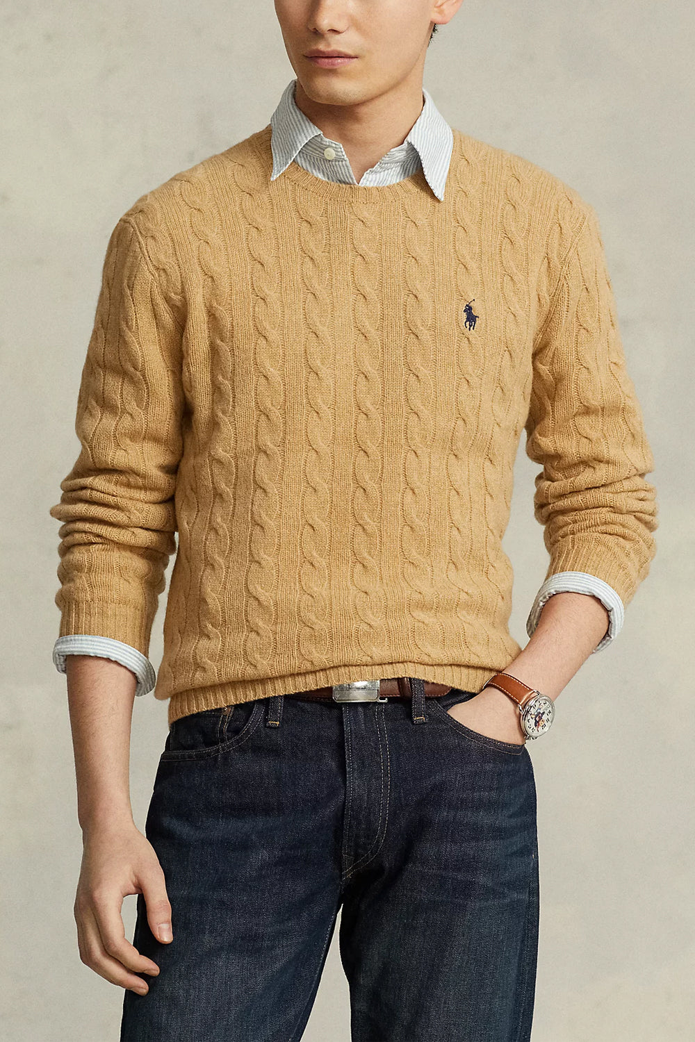 POLO RALPH LAUREN Maglia in lana e cashmire a trecce Uncategorized POLO RALPH LAUREN