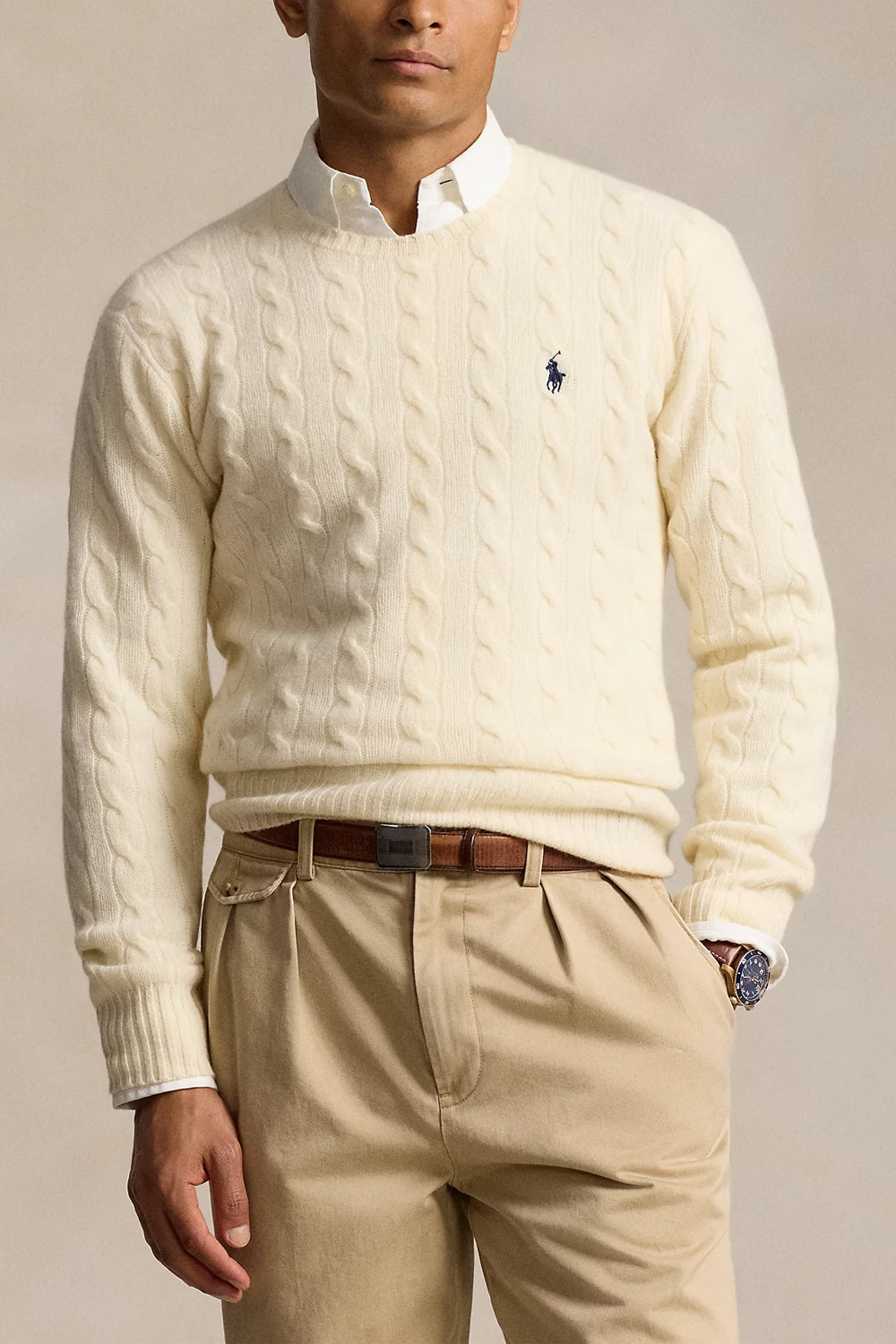 POLO RALPH LAUREN Maglia in lana e cashmire a trecce Uncategorized POLO RALPH LAUREN