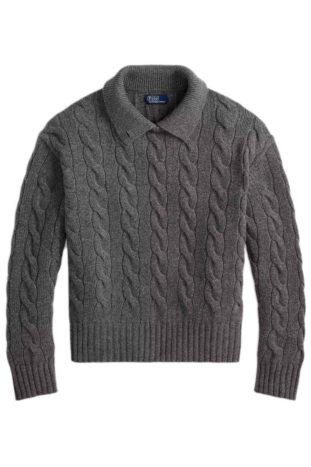 POLO RALPH LAUREN Maglia polo in lana e cashmere a trecce