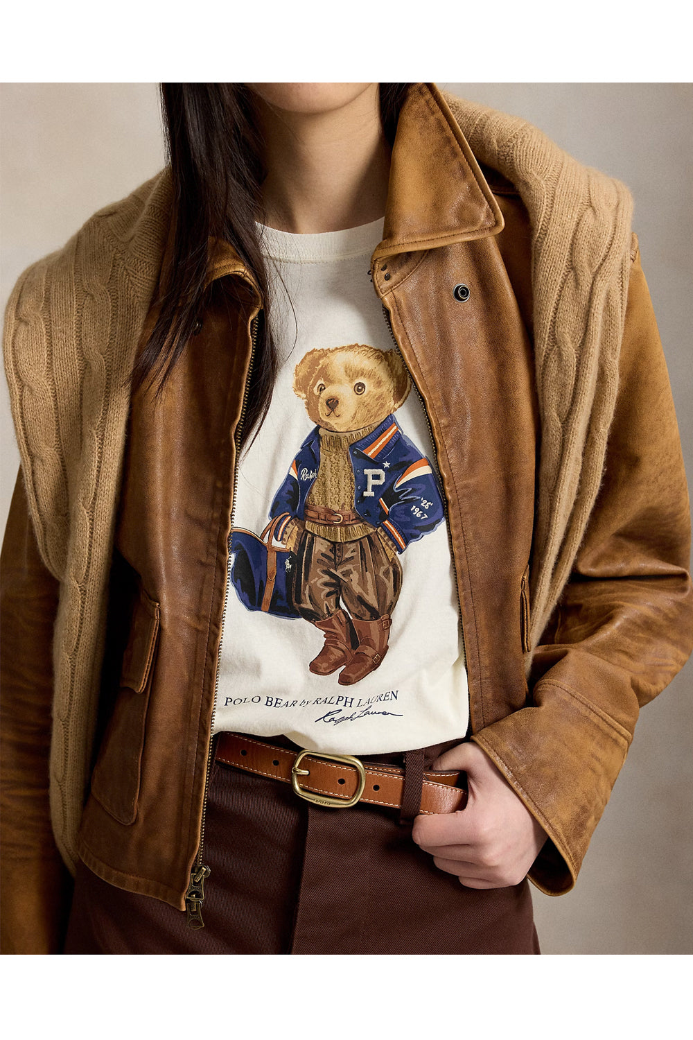 POLO RALPH LAUREN Maglietta Polo Bear in jersey di cotone