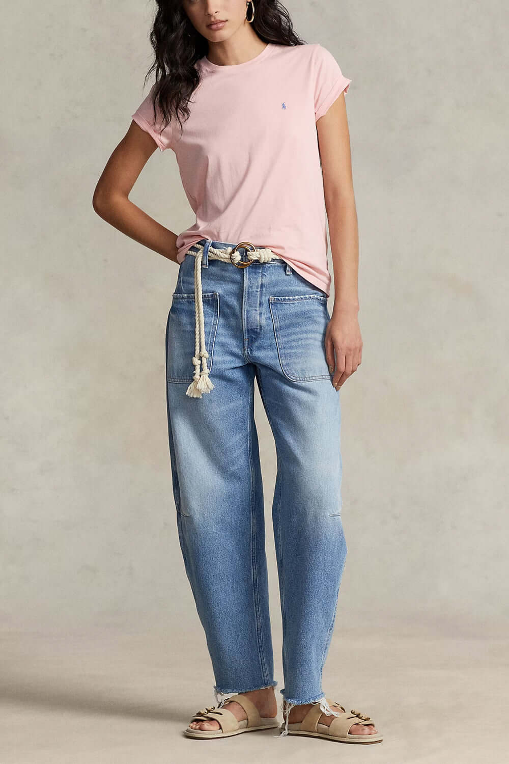POLO RALPH LAUREN Maglietta girocollo in jersey di cotone