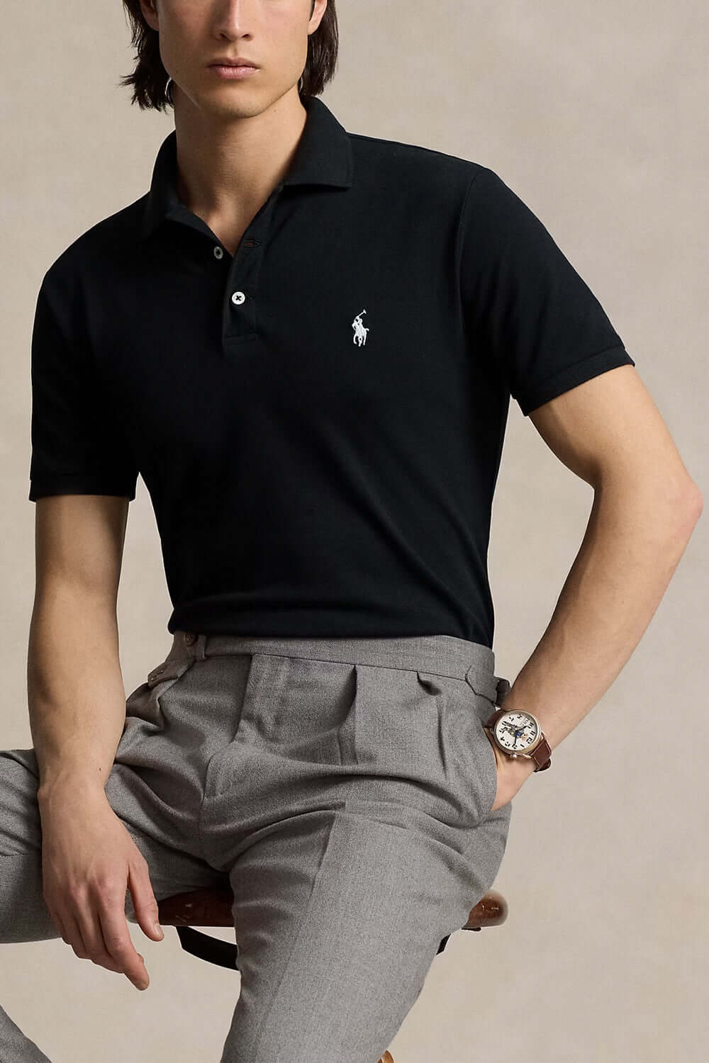 POLO RALPH LAUREN Polo in piqué stretch Custom Slim-Fit Uncategorized POLO RALPH LAUREN