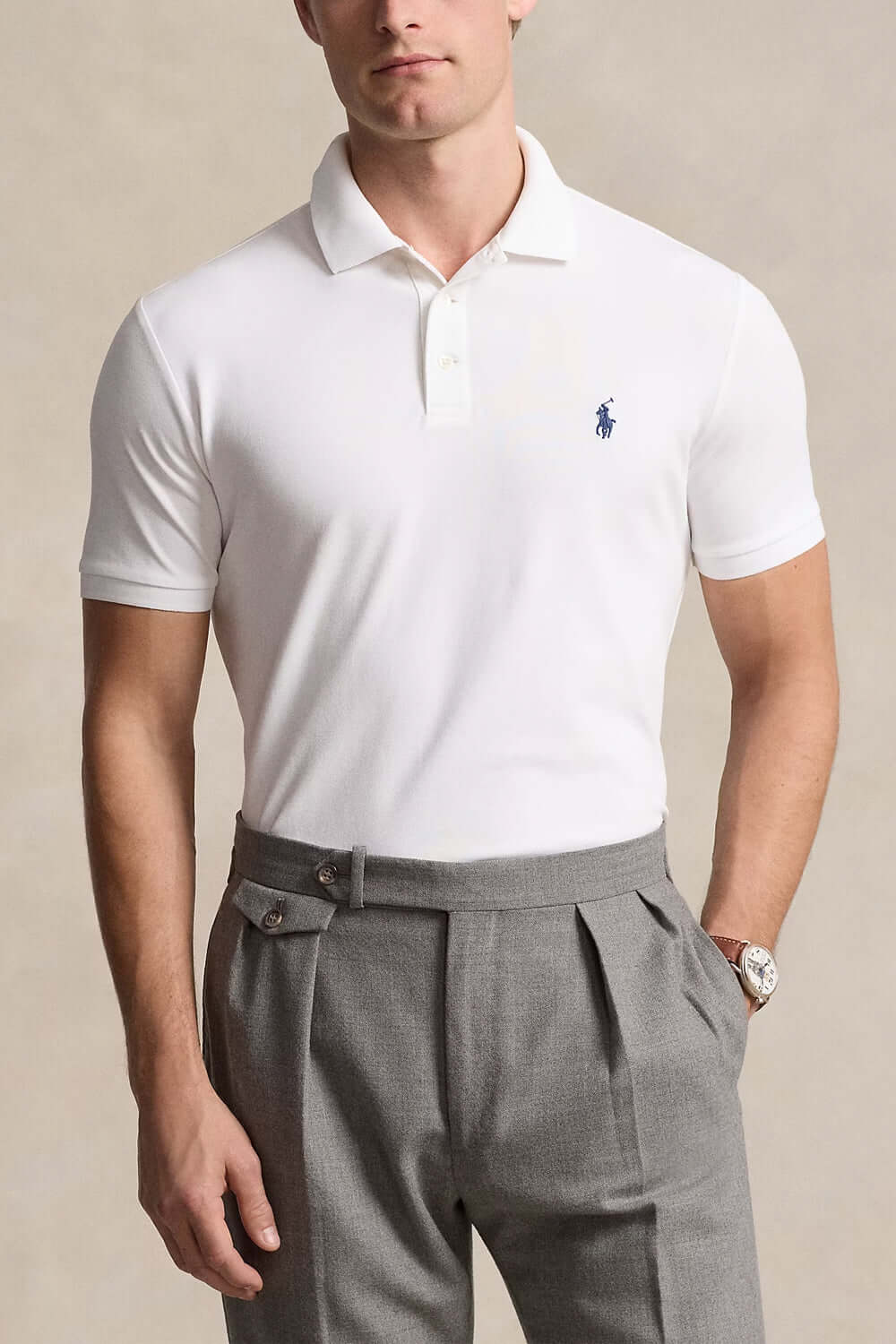 POLO RALPH LAUREN Polo in piqué stretch Custom Slim-Fit Uncategorized POLO RALPH LAUREN