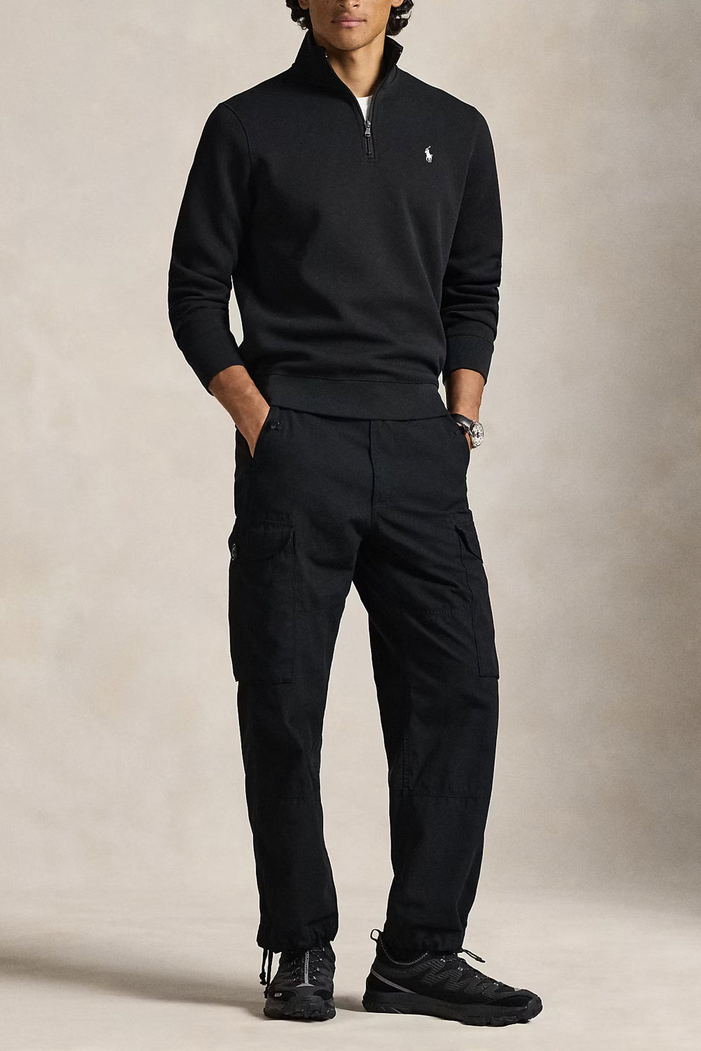 POLO RALPH LAUREN Pullover a maglia doppia con cerniera