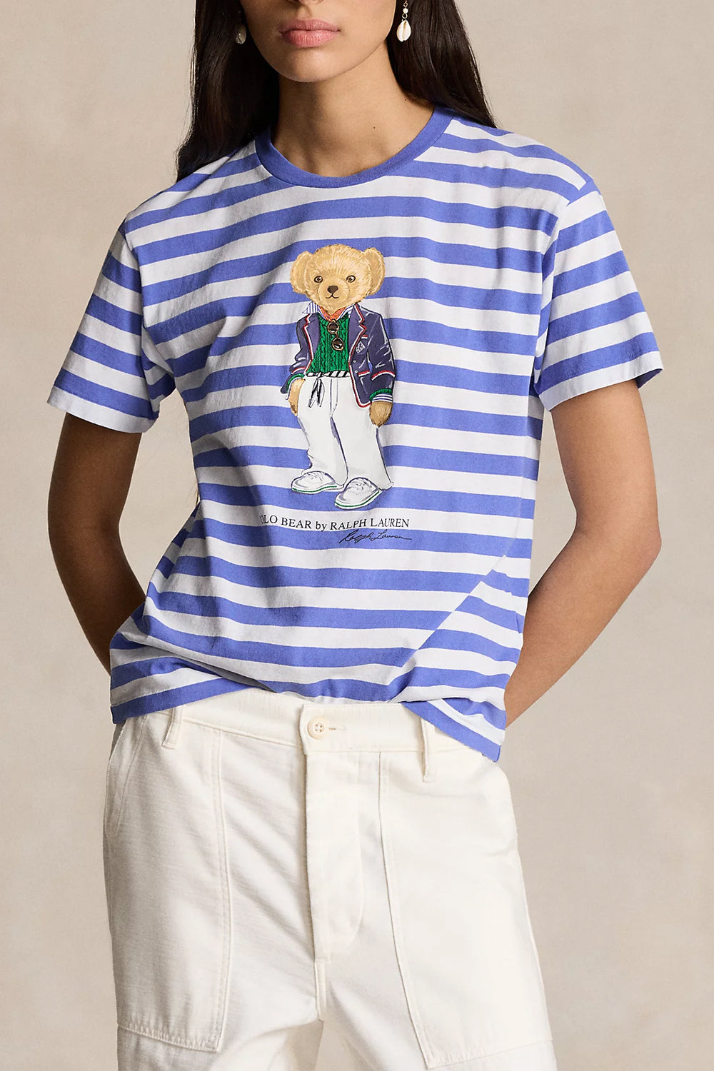 POLO RALPH LAUREN T-shirt Polo Bear in cotone a righe