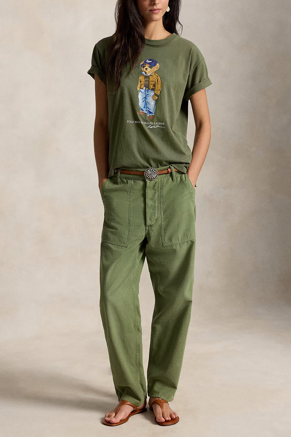 POLO RALPH LAUREN Maglietta Polo Bear in jersey di cotone