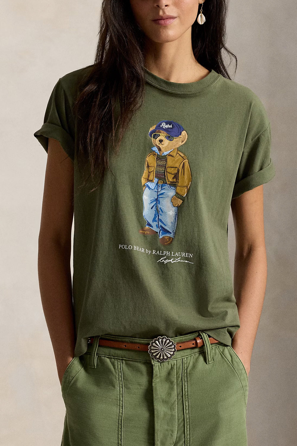 POLO RALPH LAUREN Maglietta Polo Bear in jersey di cotone