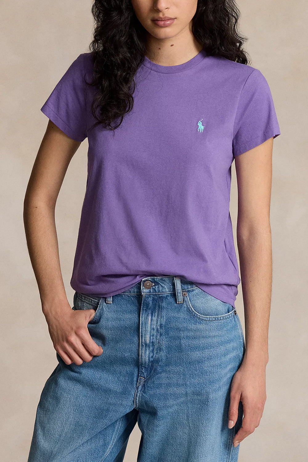 POLO RALPH LAUREN Tshirt girocollo in jersey di cotone