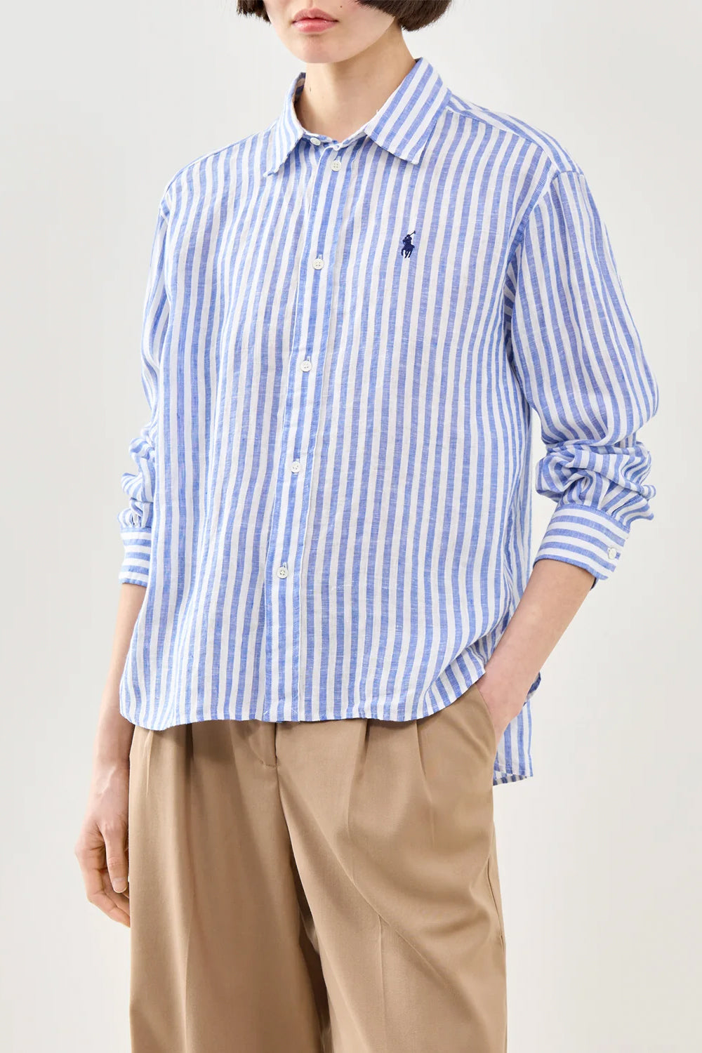 POLO RALPH LAUREN Camicia in lino a righe