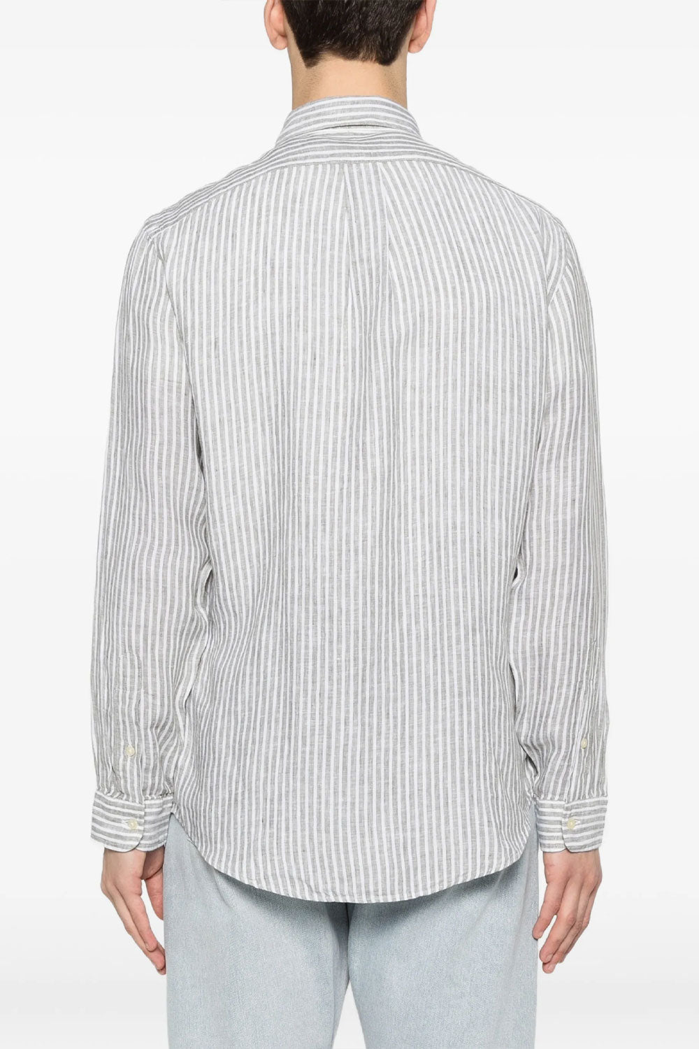 POLO RALPH LAUREN Camicia in lino a righe Custom-Fit
