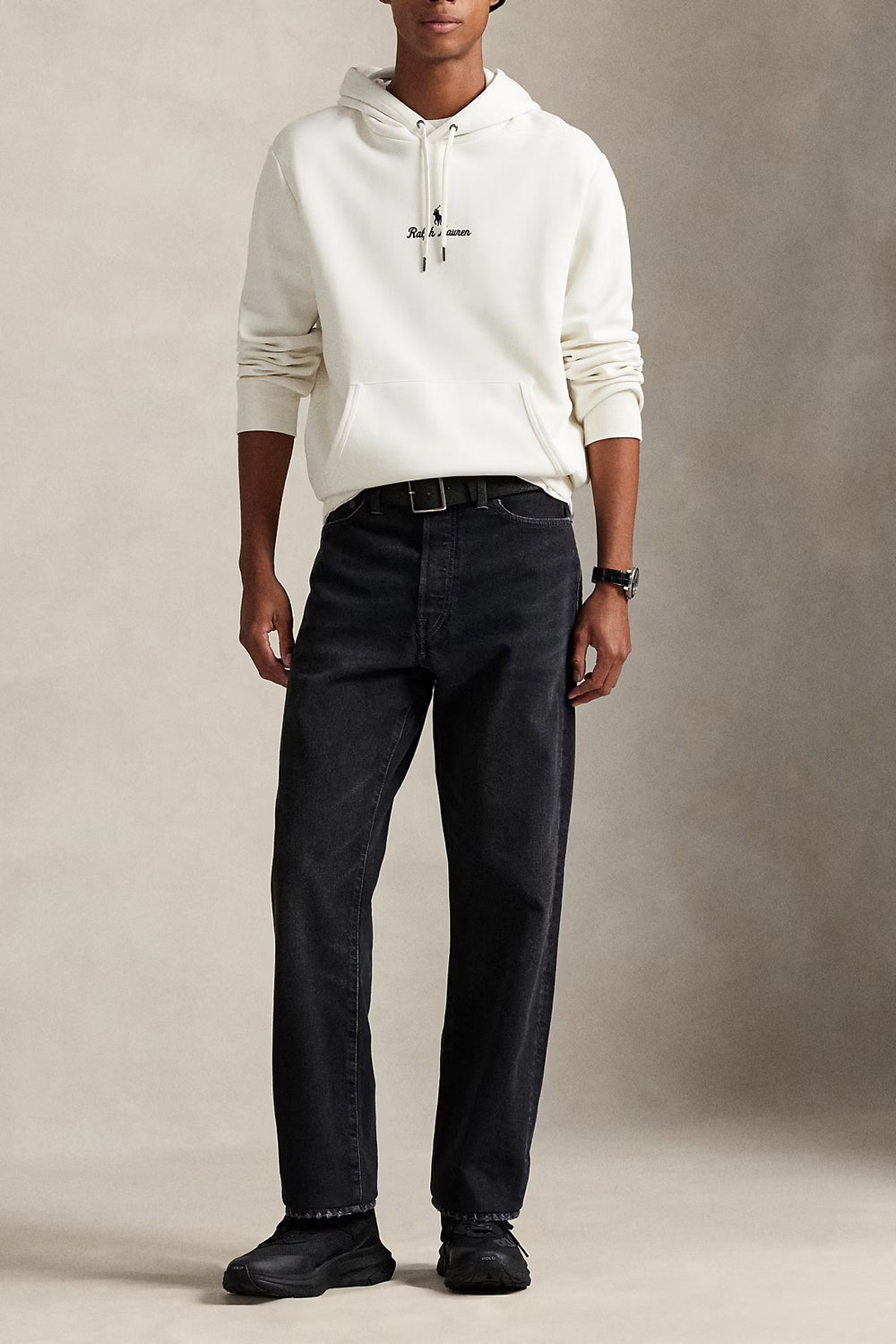 POLO RALPH LAUREN Felpa con cappuccio a maglia doppia