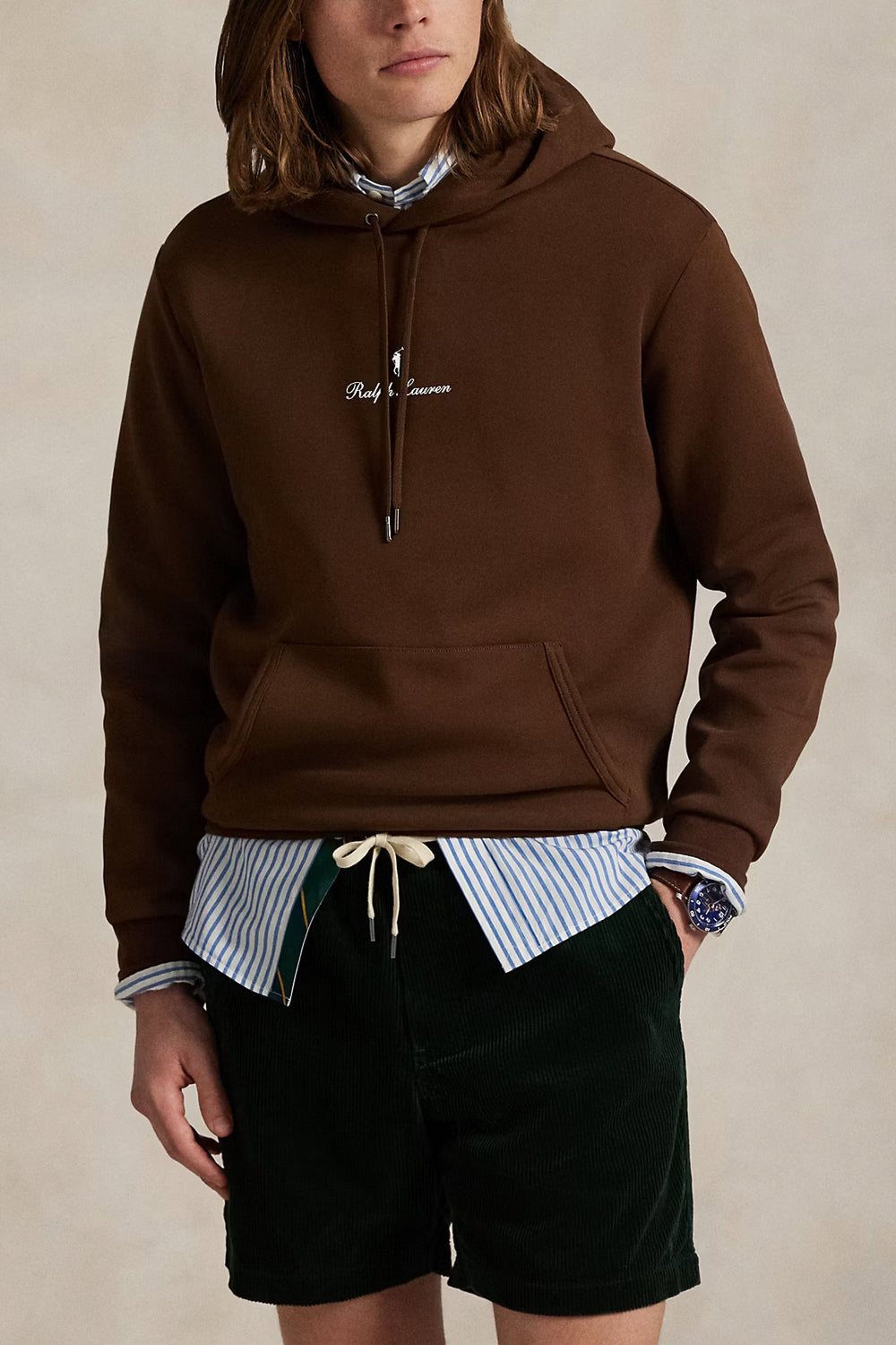 POLO RALPH LAUREN Felpa con cappuccio a maglia doppia