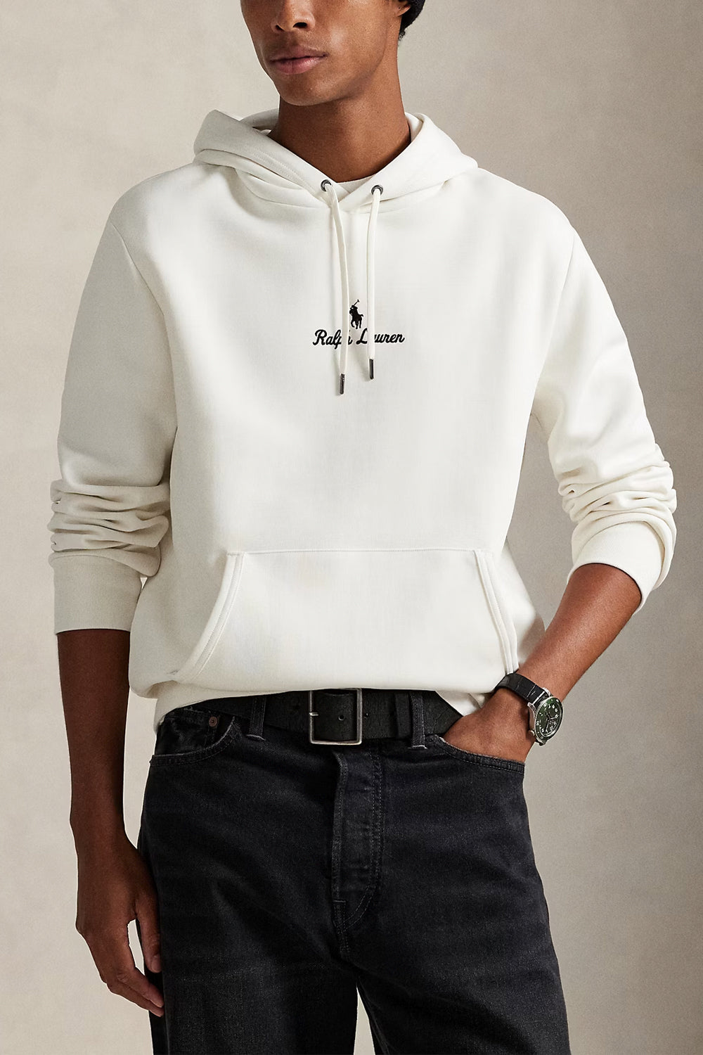 POLO RALPH LAUREN Felpa con cappuccio a maglia doppia