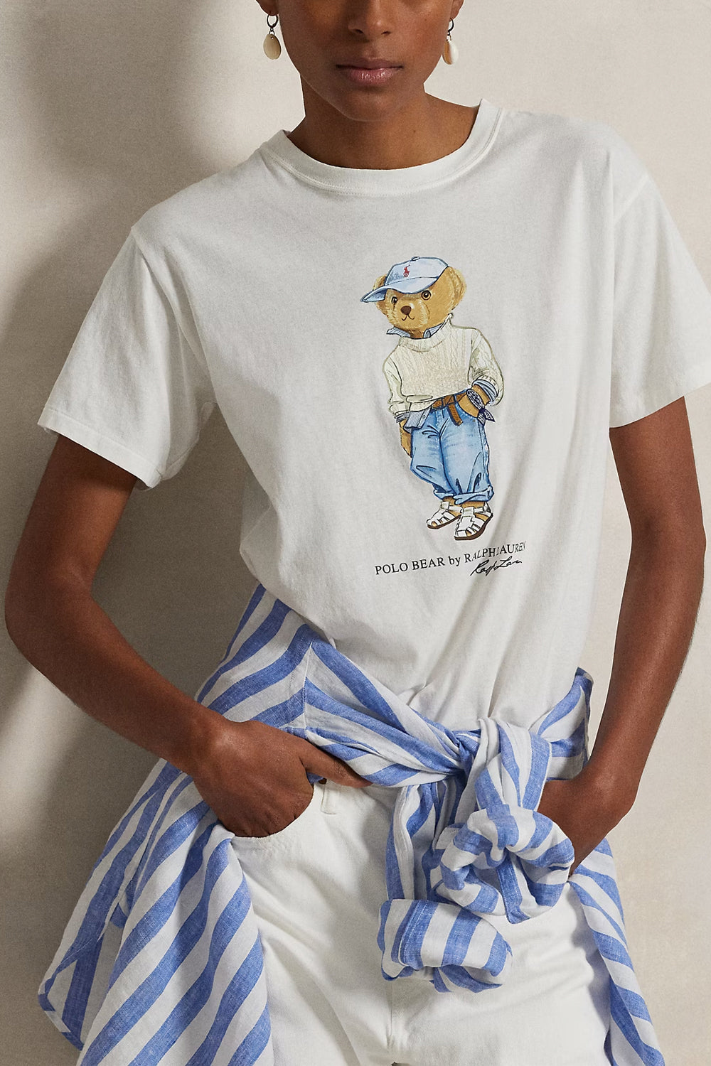 POLO RALPH LAUREN Maglietta Polo Bear in jersey di cotone