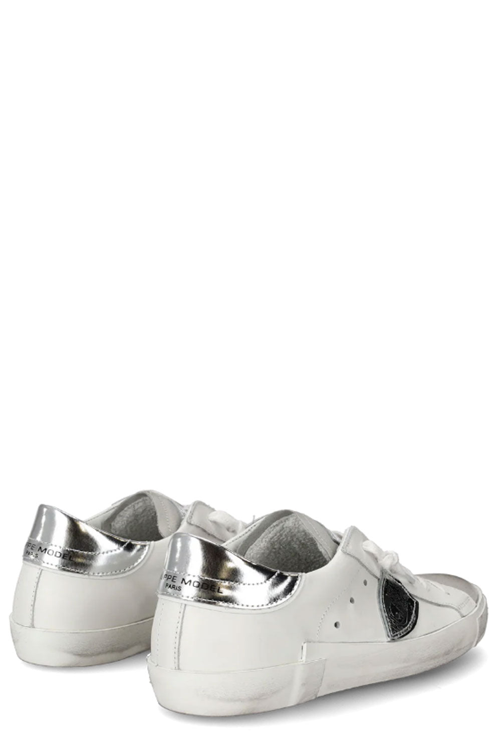 PHILIPPE MODEL Sneakers basse Prsx in pelle con effetti metallici
