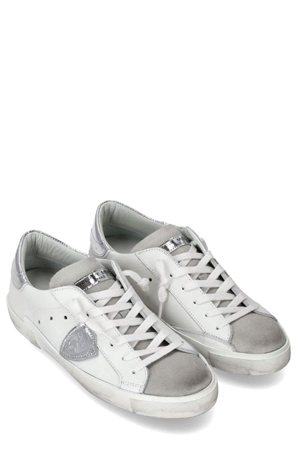 PHILIPPE MODEL Sneakers basse Prsx in pelle con effetti metallici