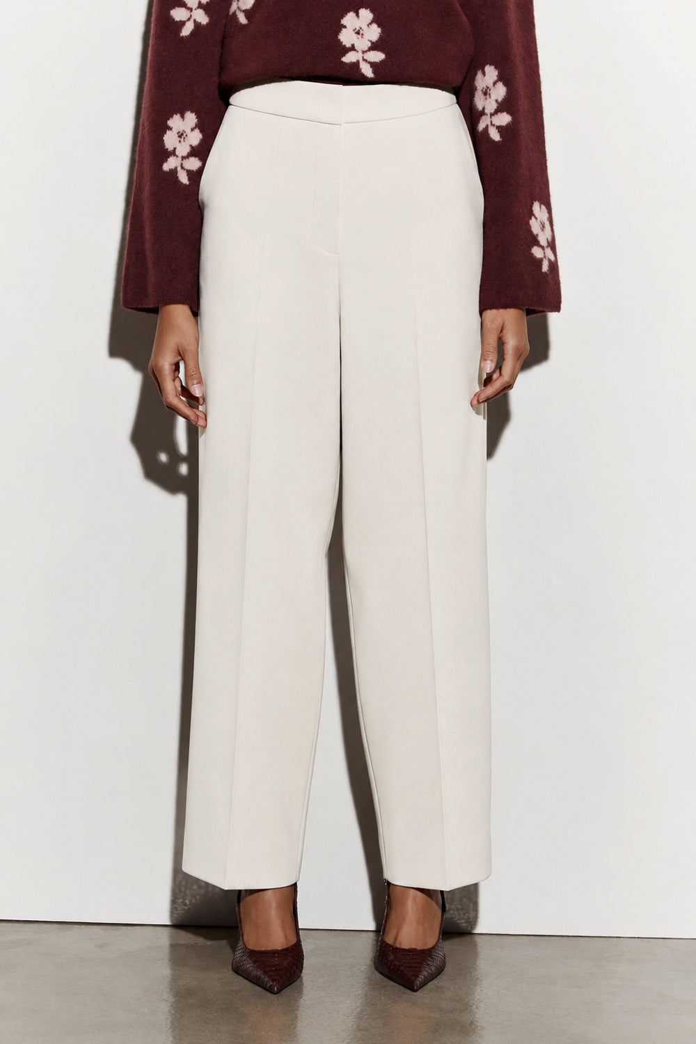 ISABELLE BLANCHE Pantalone sartoriali gamba dritta