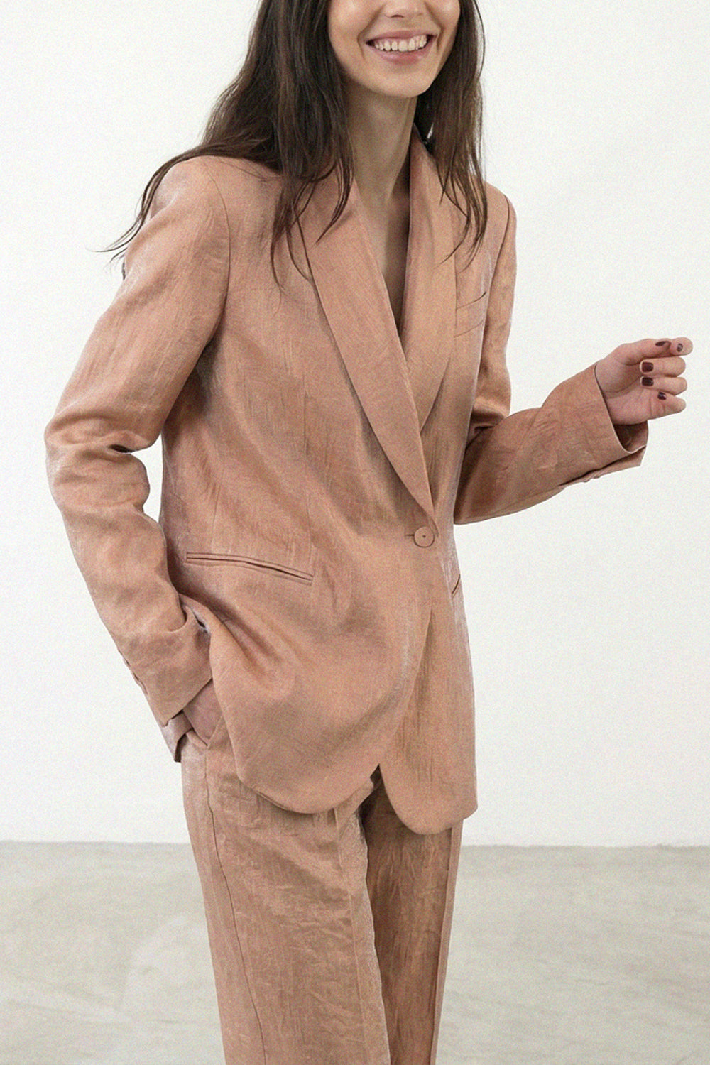 RAME Blazer con collo tuxedo