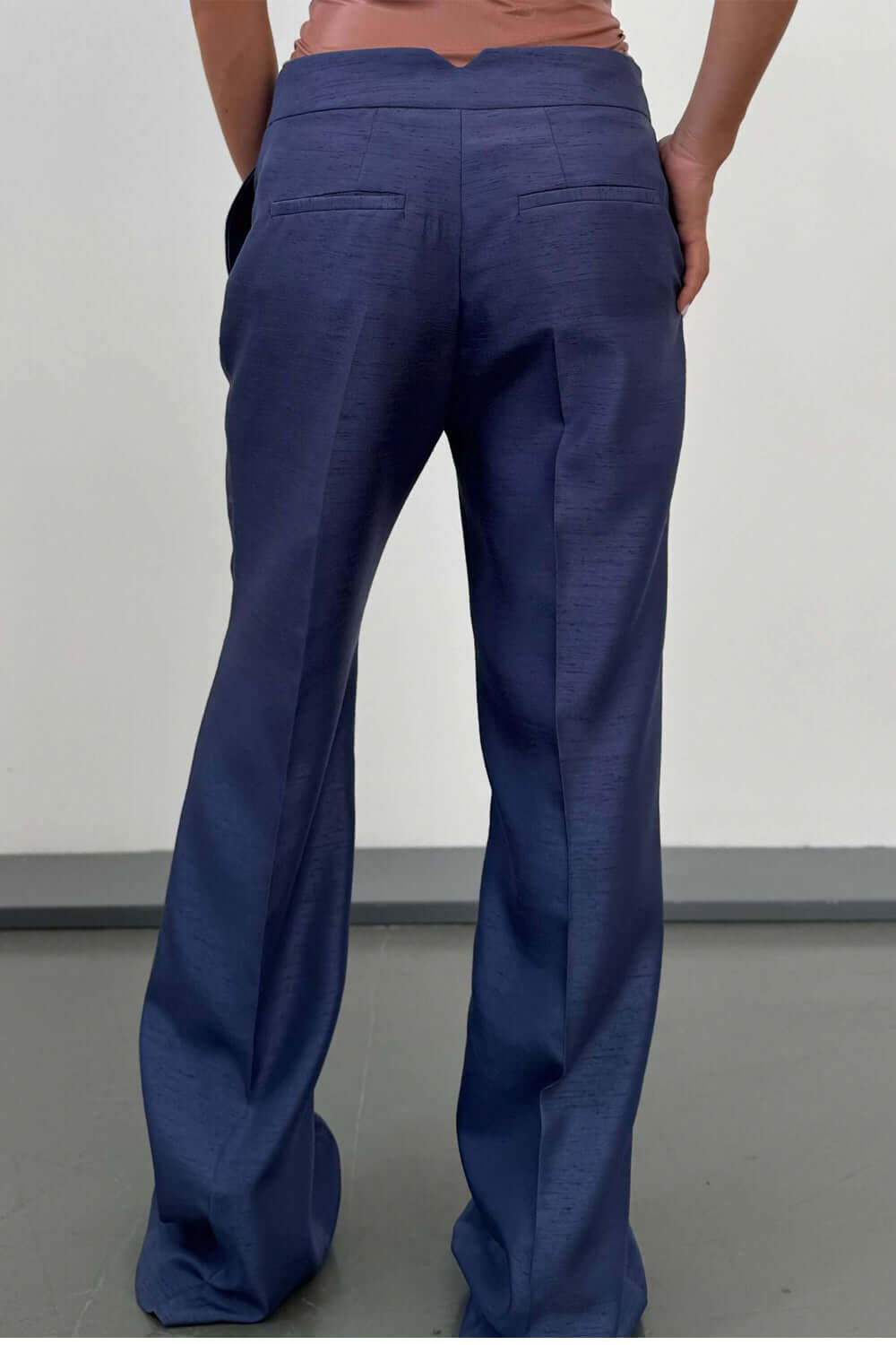 RAME Pantalone palazzo in tessuto strutturato