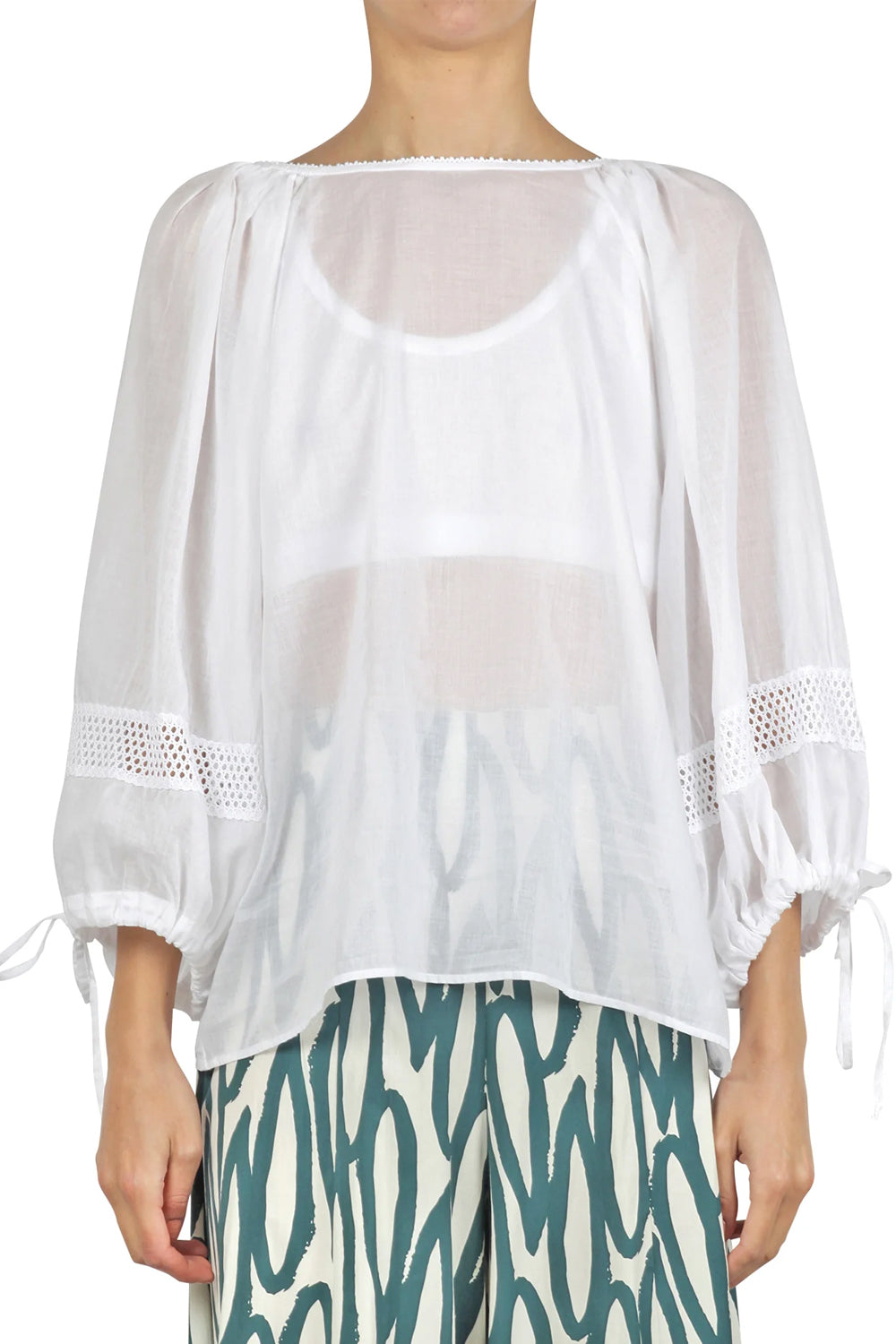 SUOLI Blusa Elegante con Pizzo