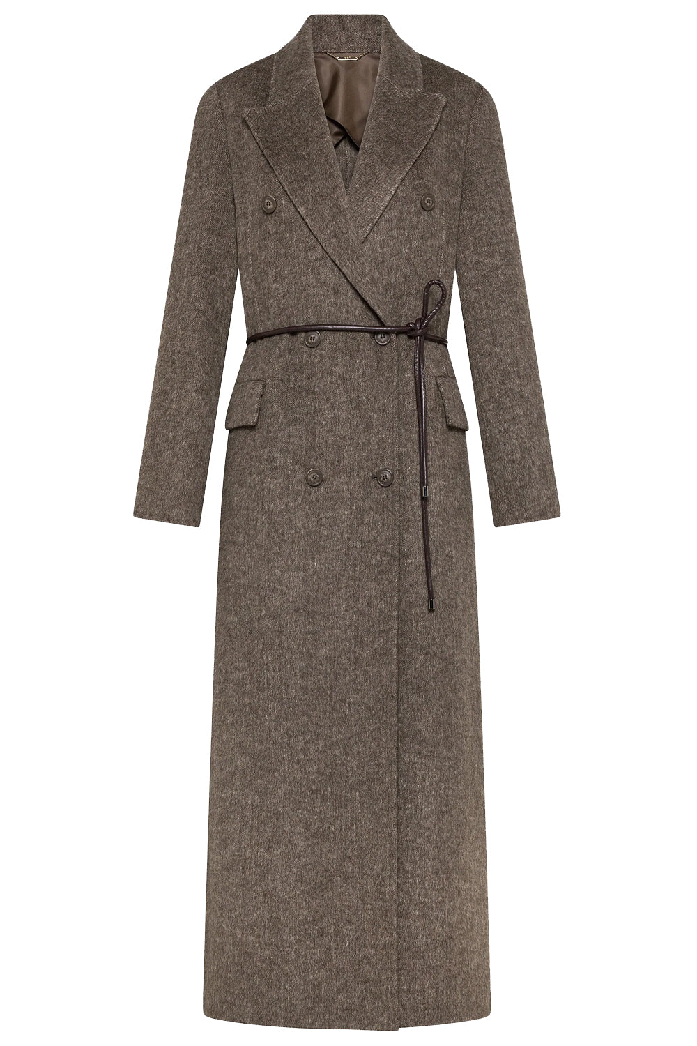 SEVENTY Cappotto lungo double misto lana con cintura