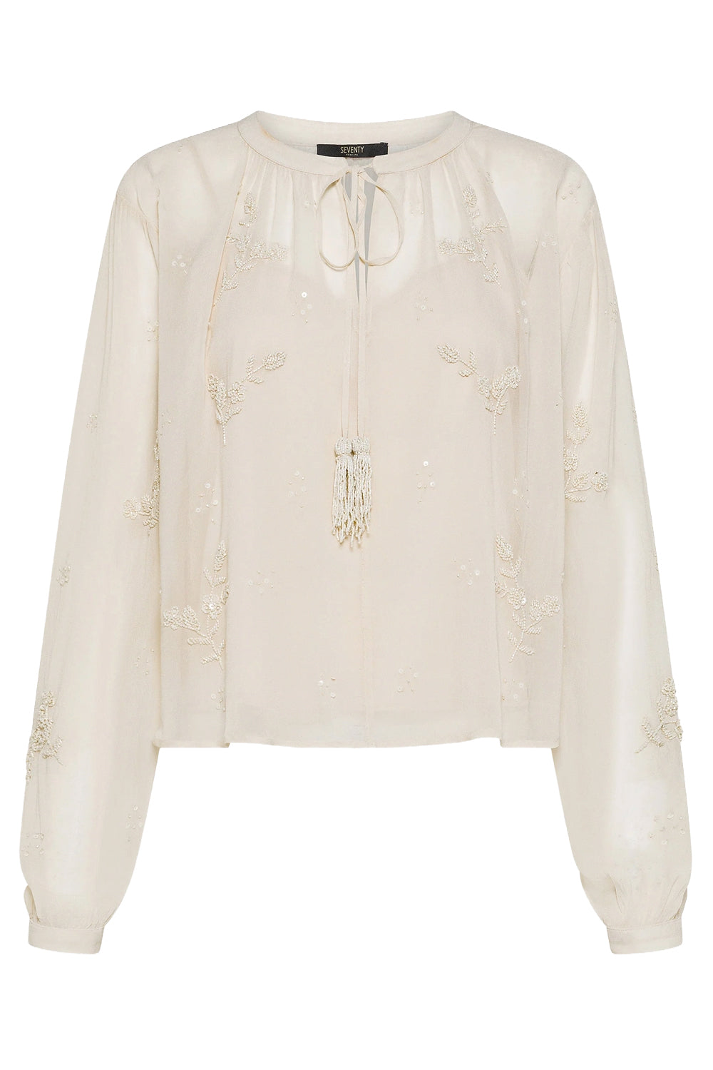 SEVENTY Casacca in georgette ricamata