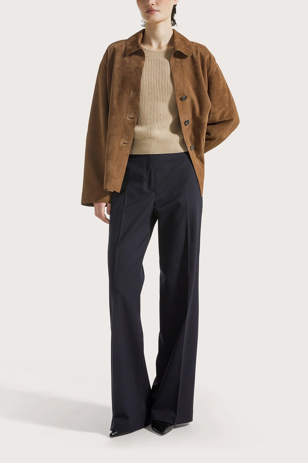 SEVENTY Pantalone lungo a gamba dritta in misto lana