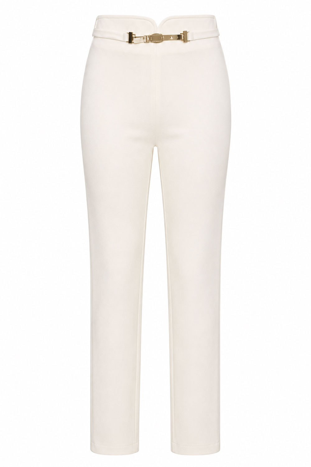 SIMONA CORSELLINI Trousers with metal buckle