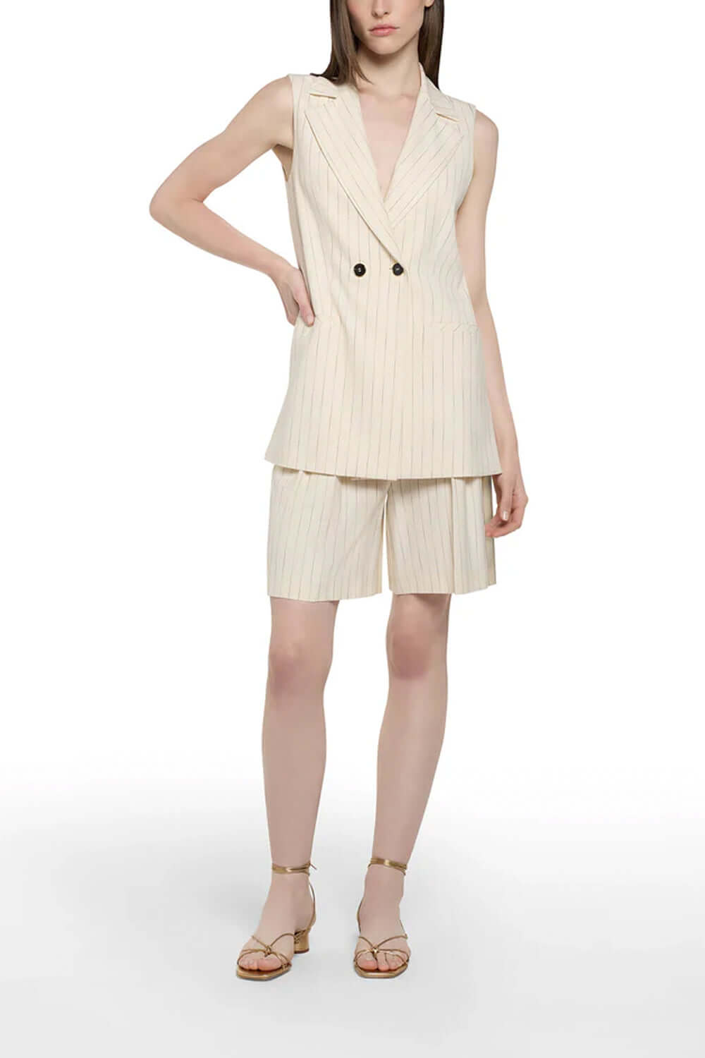 SIMONA CORSELLINI Giacca gilet a righe