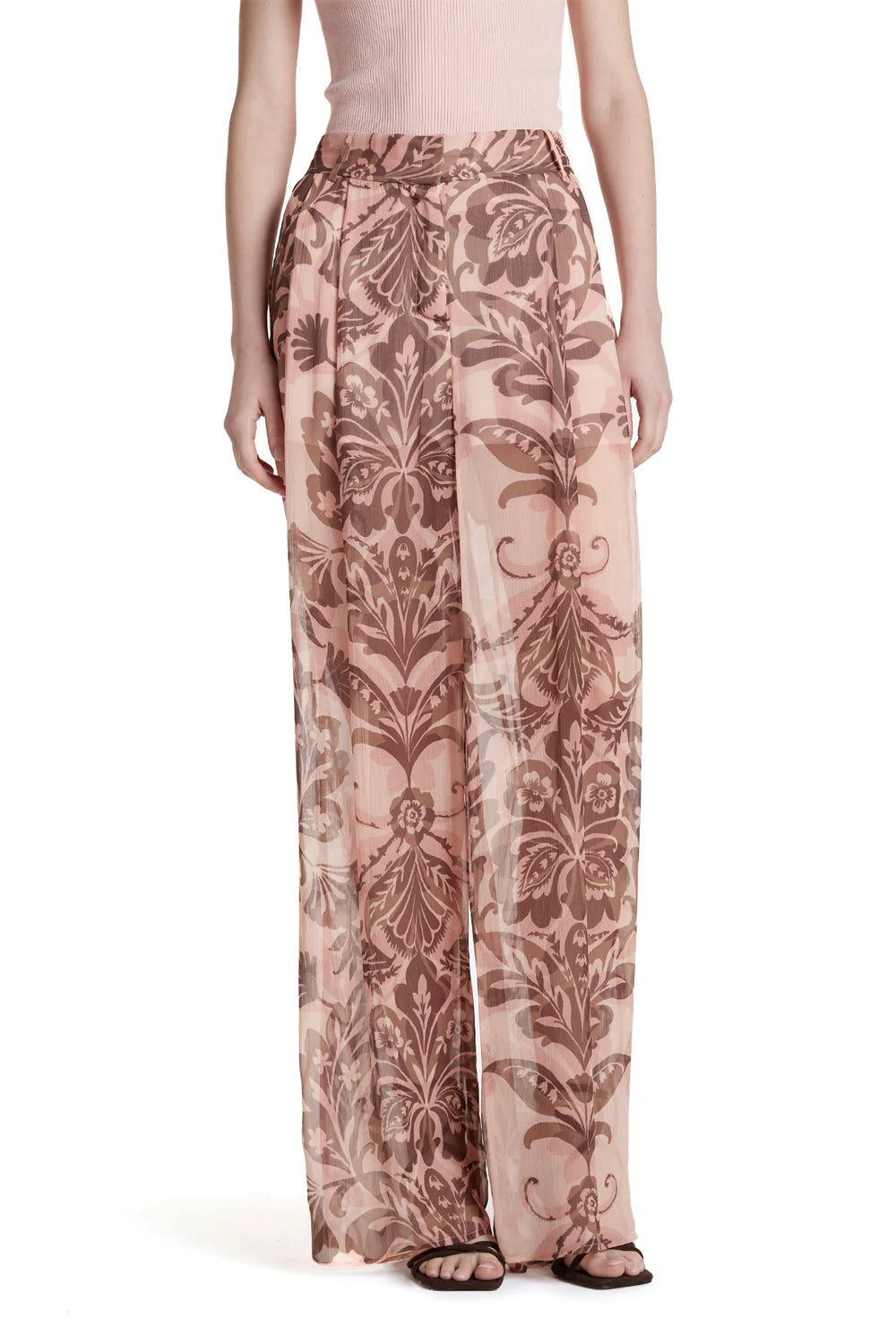 SIMONA CORSELLINI Pantalone dritti stampa decor